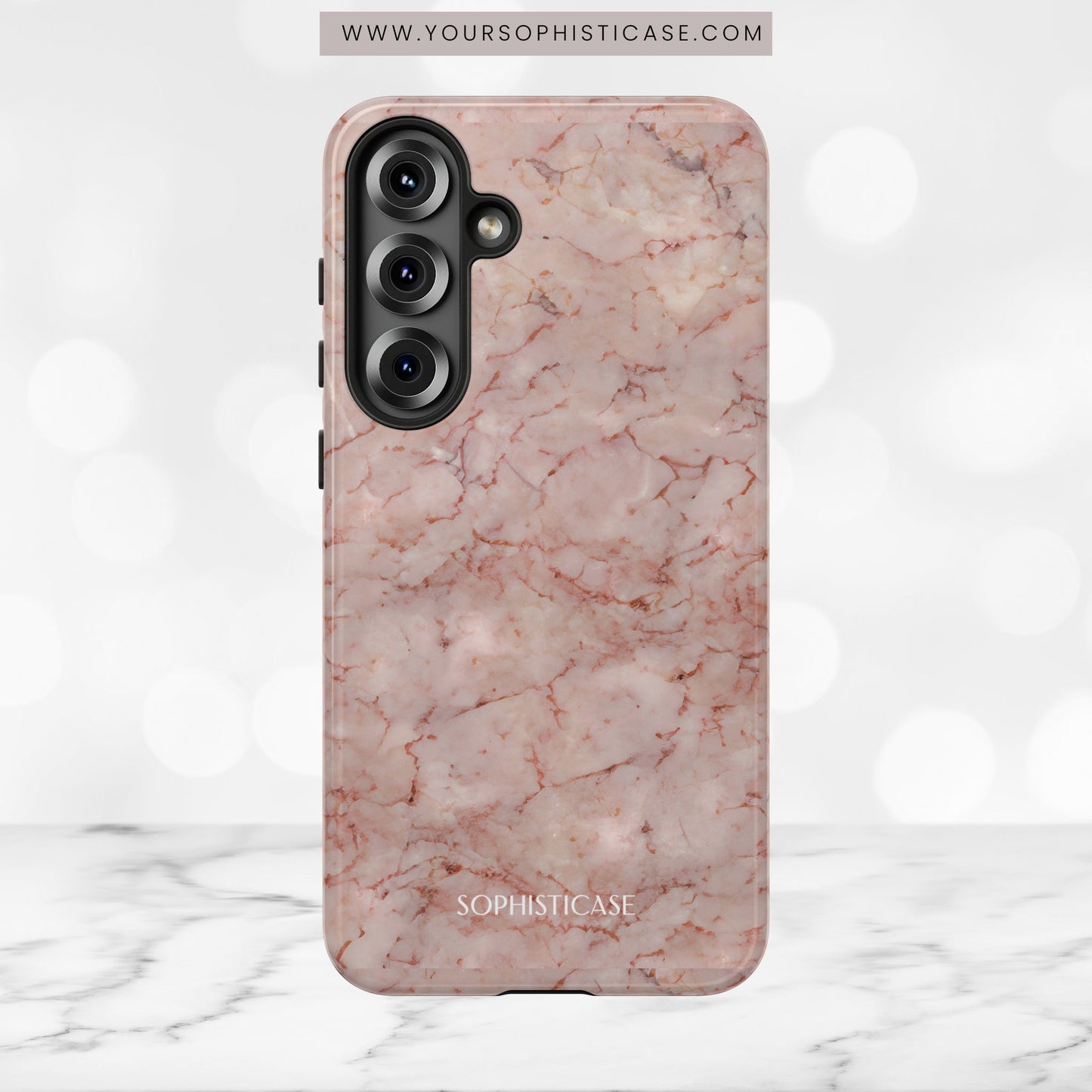 Marble Opulence in Pink - iPhone Case, Samsung Galaxy Case, Google Pixel Case