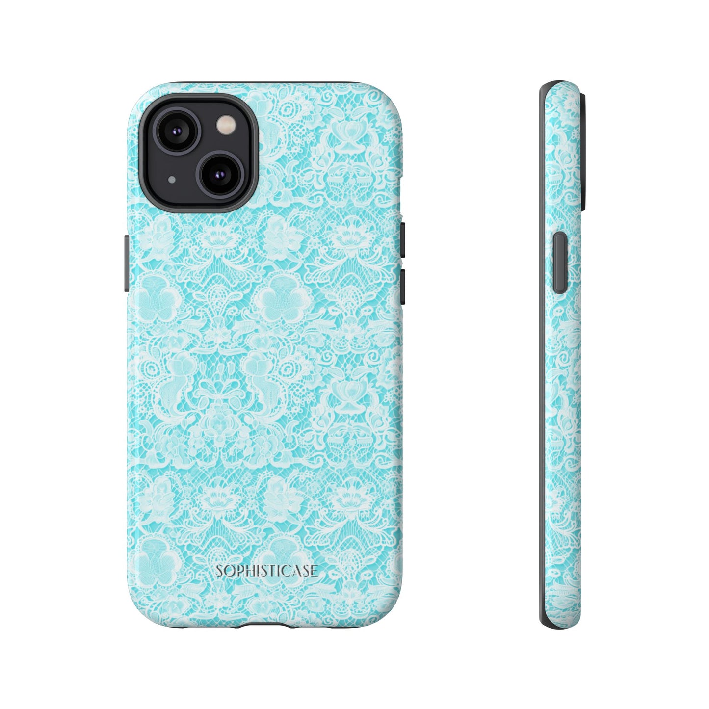 Luxe Lace in Aqua - iPhone Case, Samsung Galaxy Case, Google Pixel Case