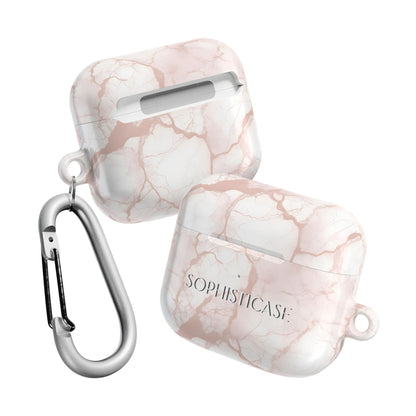 AirPod Cases - Marble Opulence in Neutral Beige