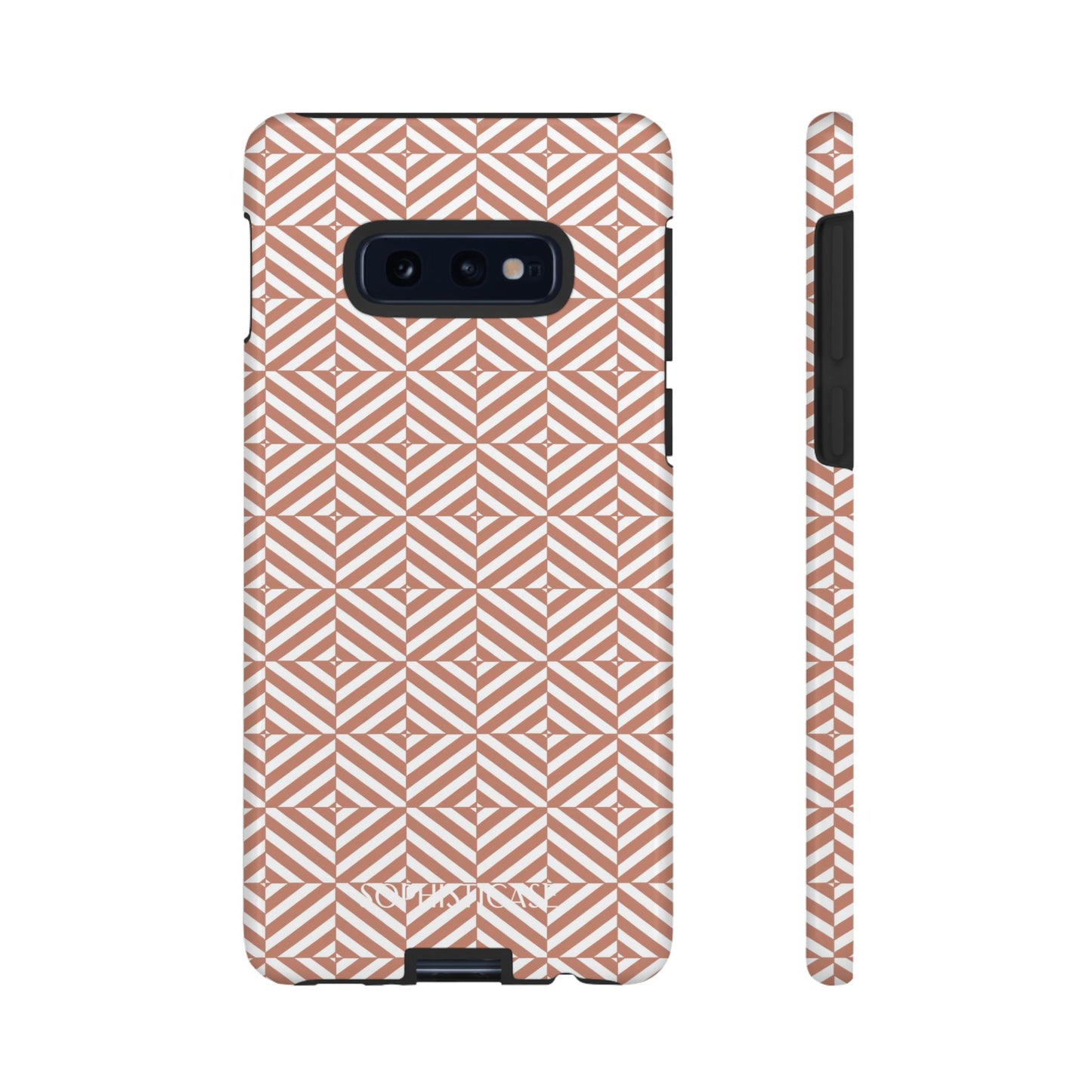 Illusions in Light Brown - Dual Layer Shockproof Phone Case for iPhone, Google Pixel and Samsung Galaxy