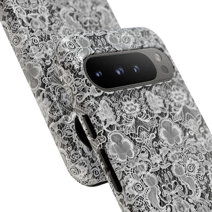 Luxe Lace in Black - Tough Phone Case