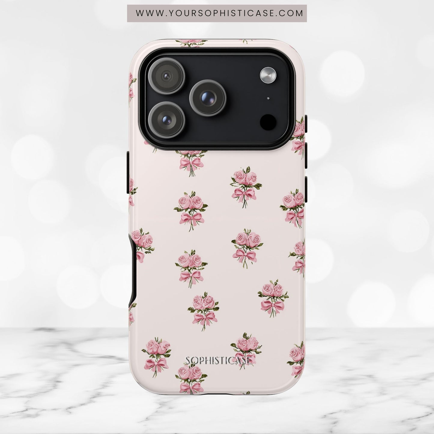 The Sweetest Thing in Coquette Rose Bouquet - iPhone Case, Samsung Galaxy Case, Google Pixel Case