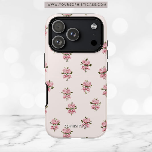 The Sweetest Thing in Coquette Rose Bouquet - iPhone Case, Samsung Galaxy Case, Google Pixel Case