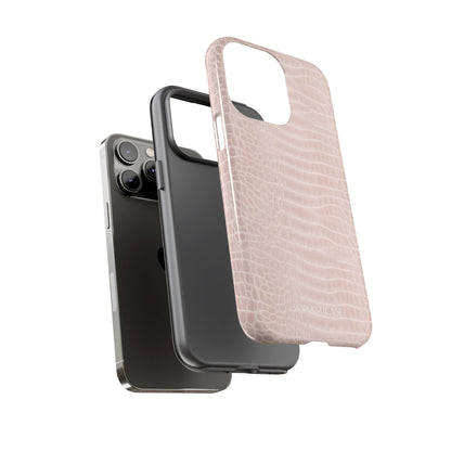Luxe Leather in Neutral Beige - iPhone Case