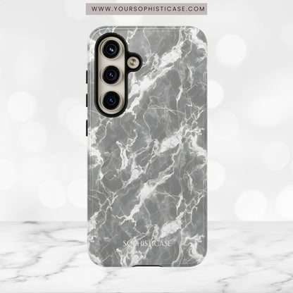 Marble Crush in Charcoal Grey - Tough Phone Case