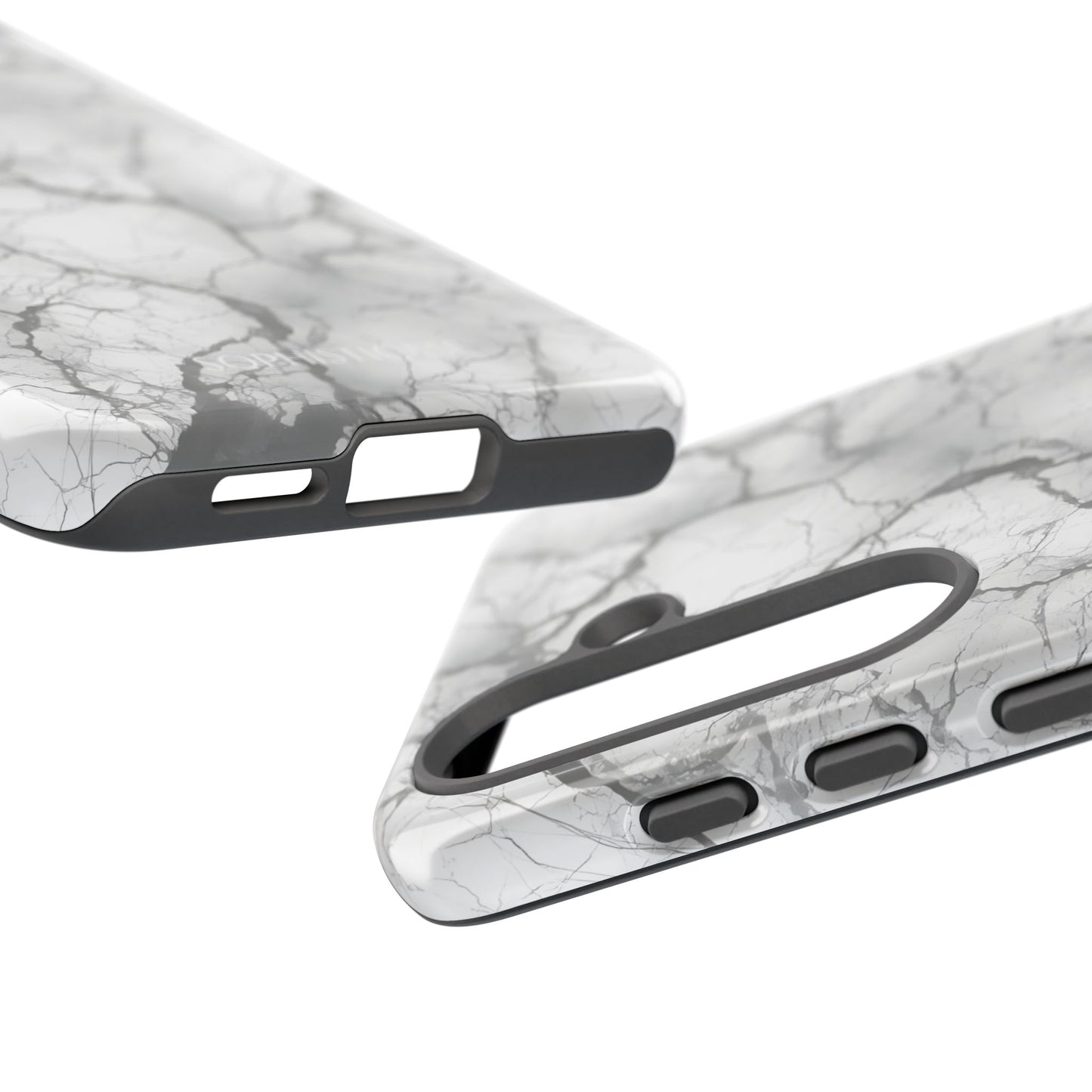 Marble Opulence in Charcoal Grey - Tough Phone Case