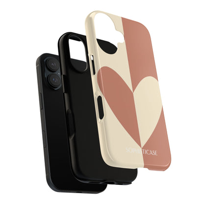 Be Mine in Brown and Cream - iPhone Case, Samsung Galaxy Case, Google Pixel Case