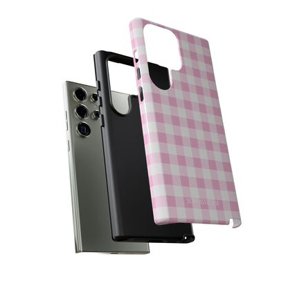 Gingham in Pink - iPhone Case, Samsung Galaxy Case, Google Pixel Case
