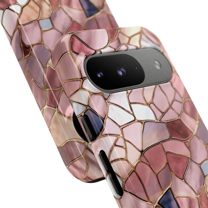 Rose' Runway in Pink Mosaic - Tough Phone Case