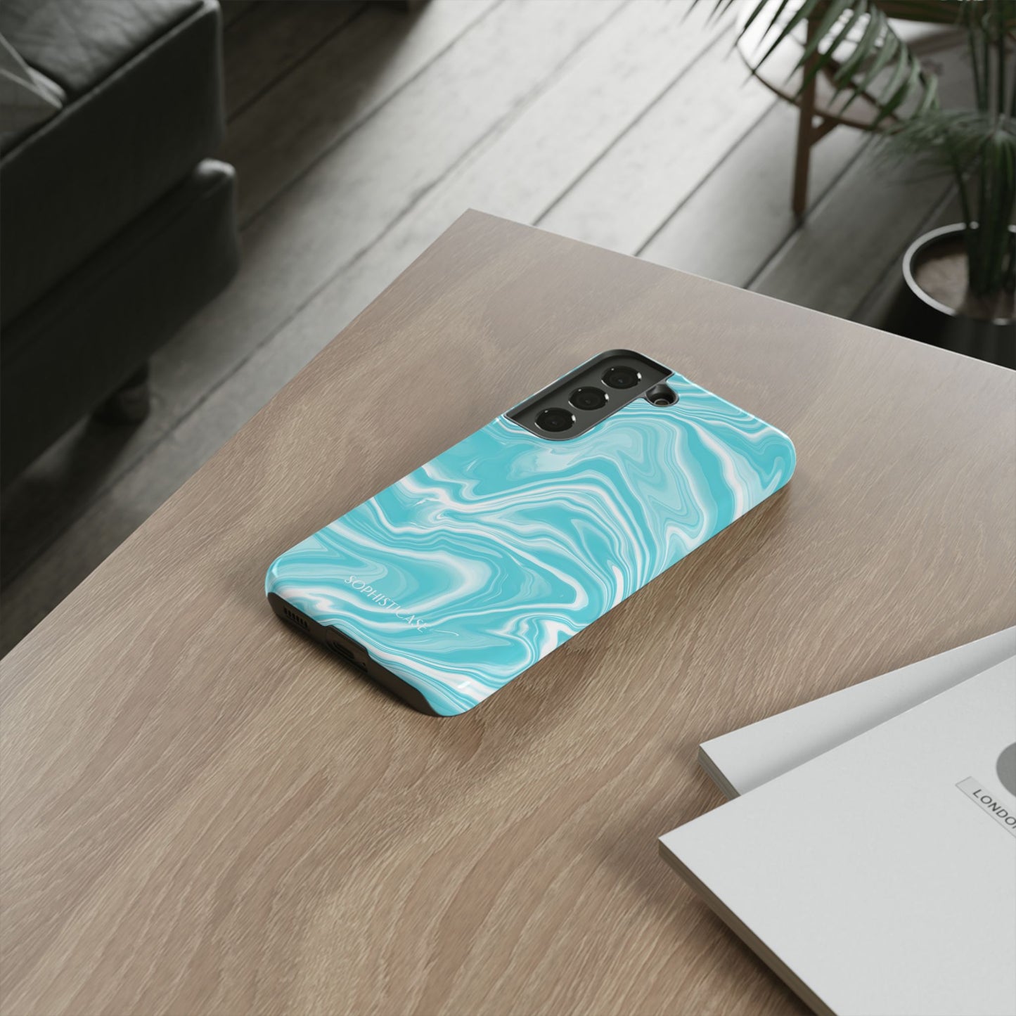 Liquid Dreams in Aqua - Tough Phone Case