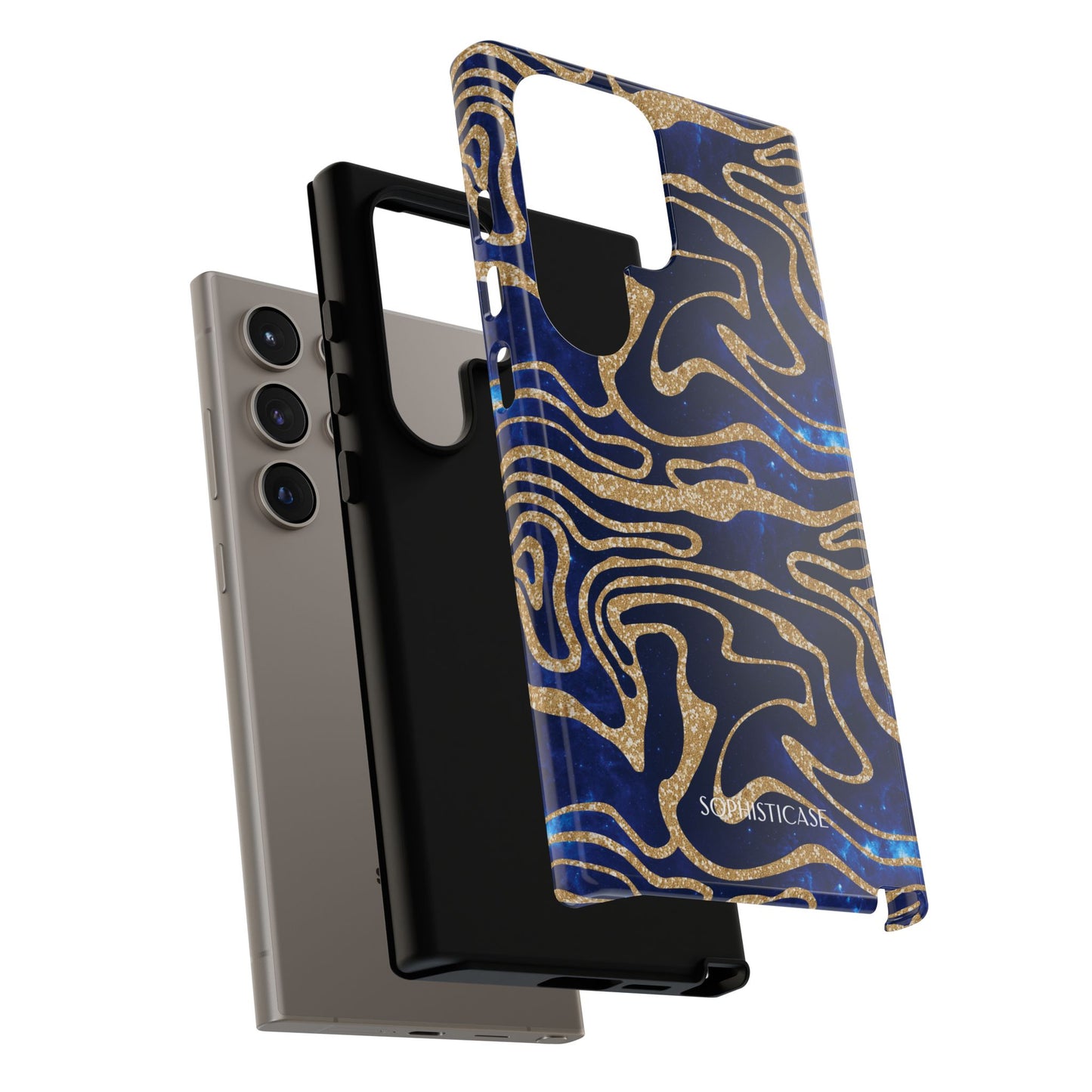 Cosmic Gold in Blue - iPhone Case, Samsung Galaxy Case, Google Pixel Case
