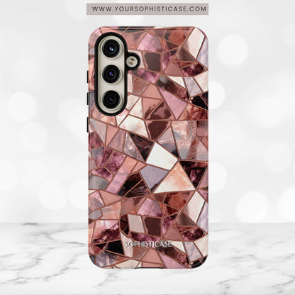 Rose' Runway in Merlot Mosaic - Tough Phone Case