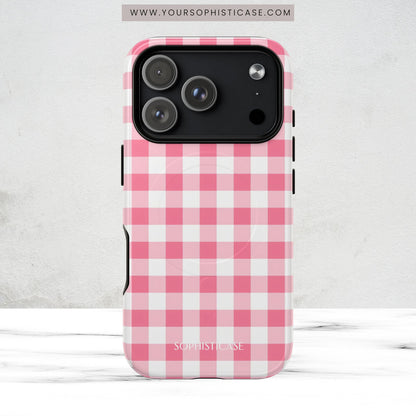 Gingham in Salmon - Magsafe Case