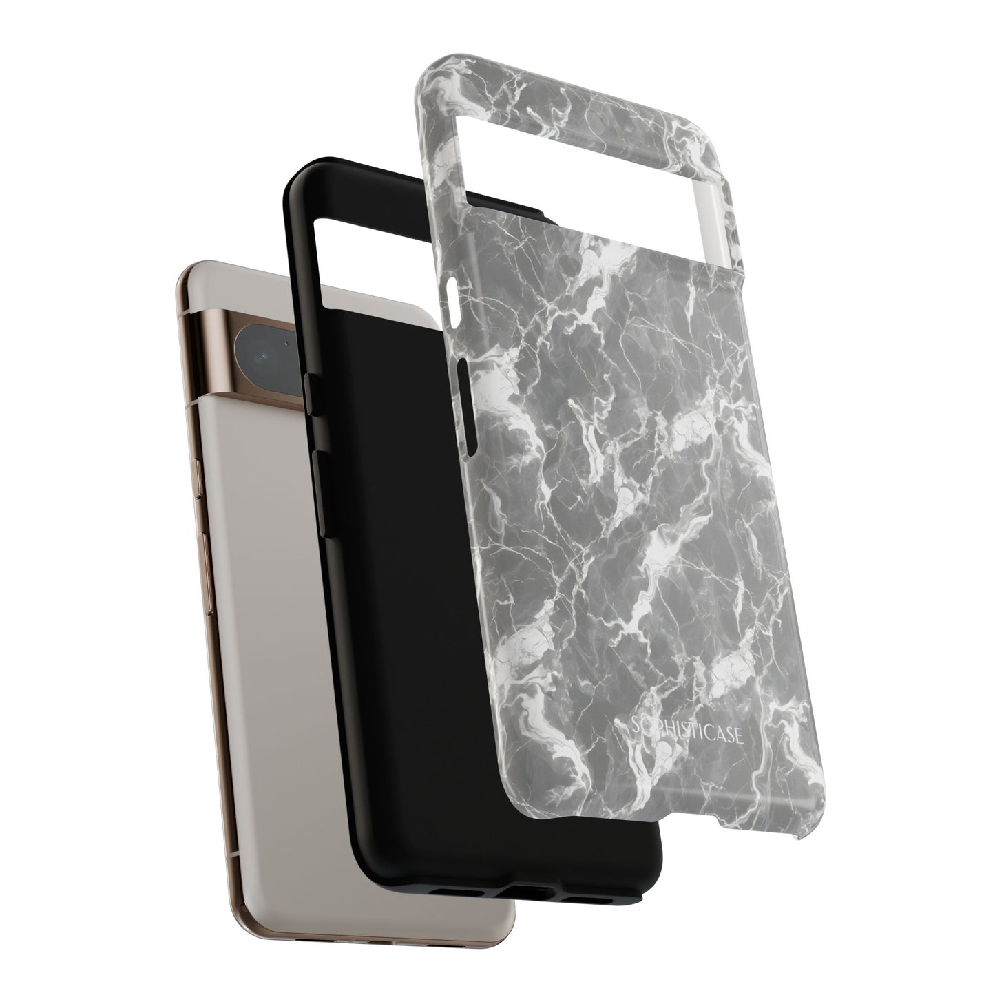 Marble Crush in Charcoal Grey - Google Pixel Case
