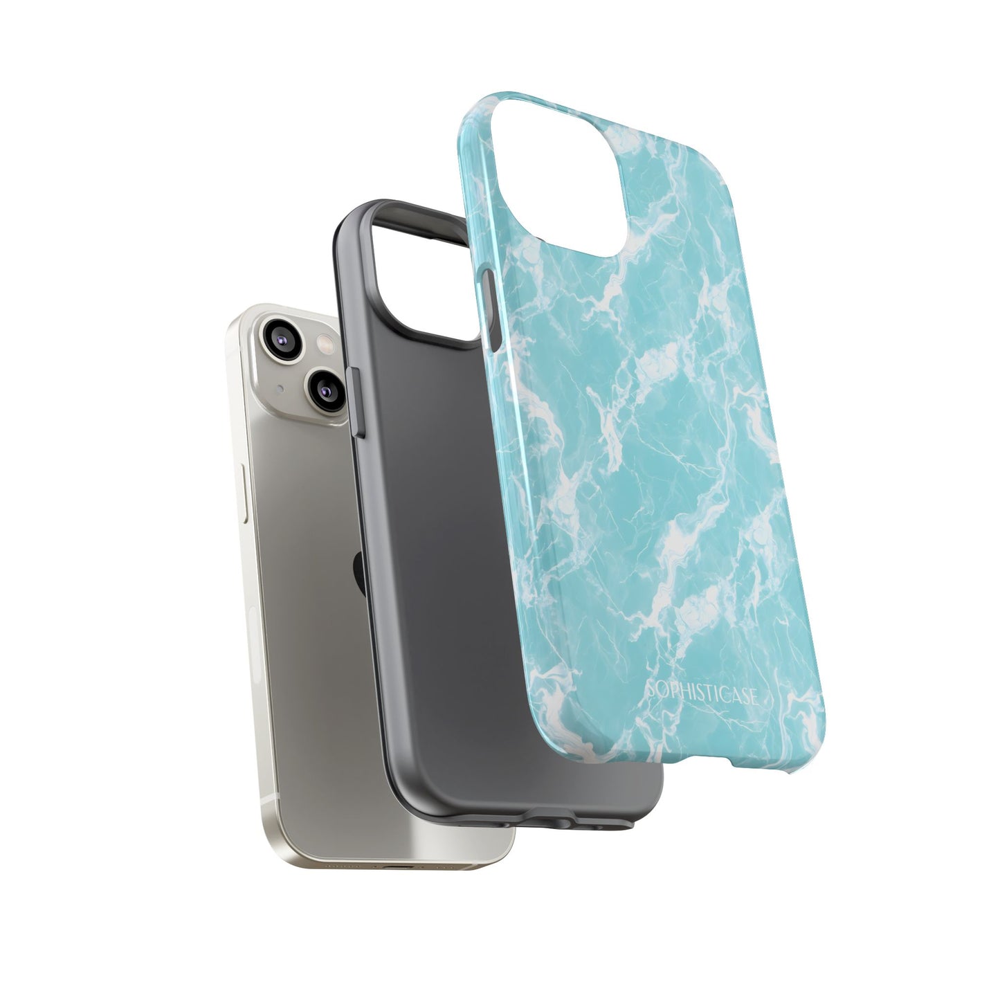 Marble Crush in Aqua - iPhone Case