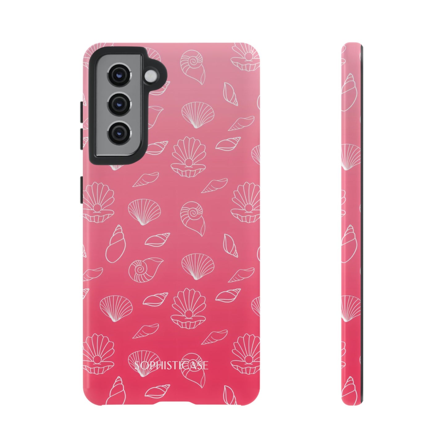 Seashell Society in Sunset Pink - iPhone Case, Samsung Galaxy Case, Google Pixel Case
