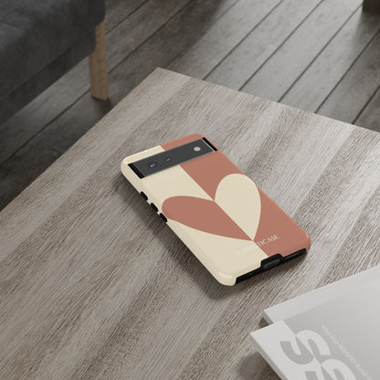 Be Mine in Brown and Cream - iPhone Case, Samsung Galaxy Case, Google Pixel Case