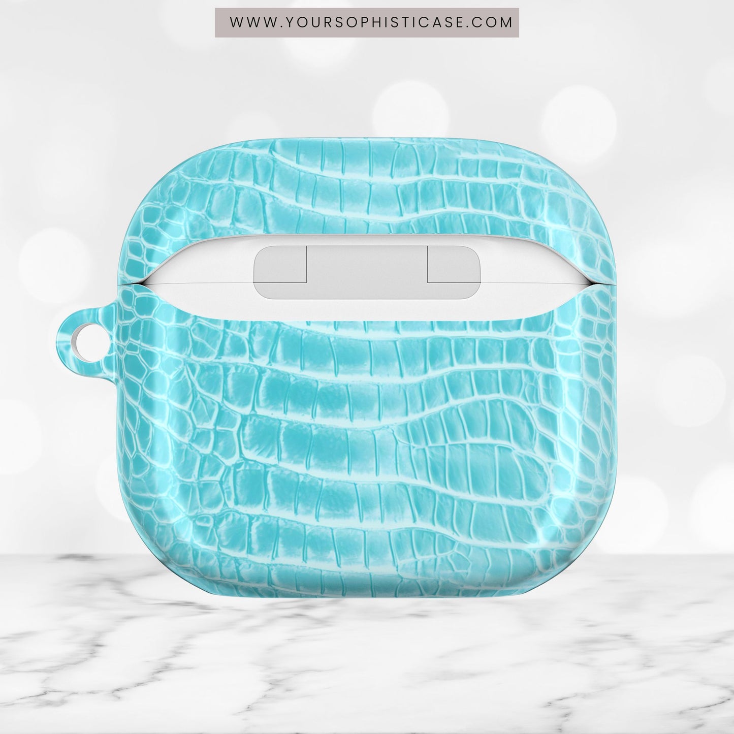 AirPod Cases - Luxe Leather in Aqua