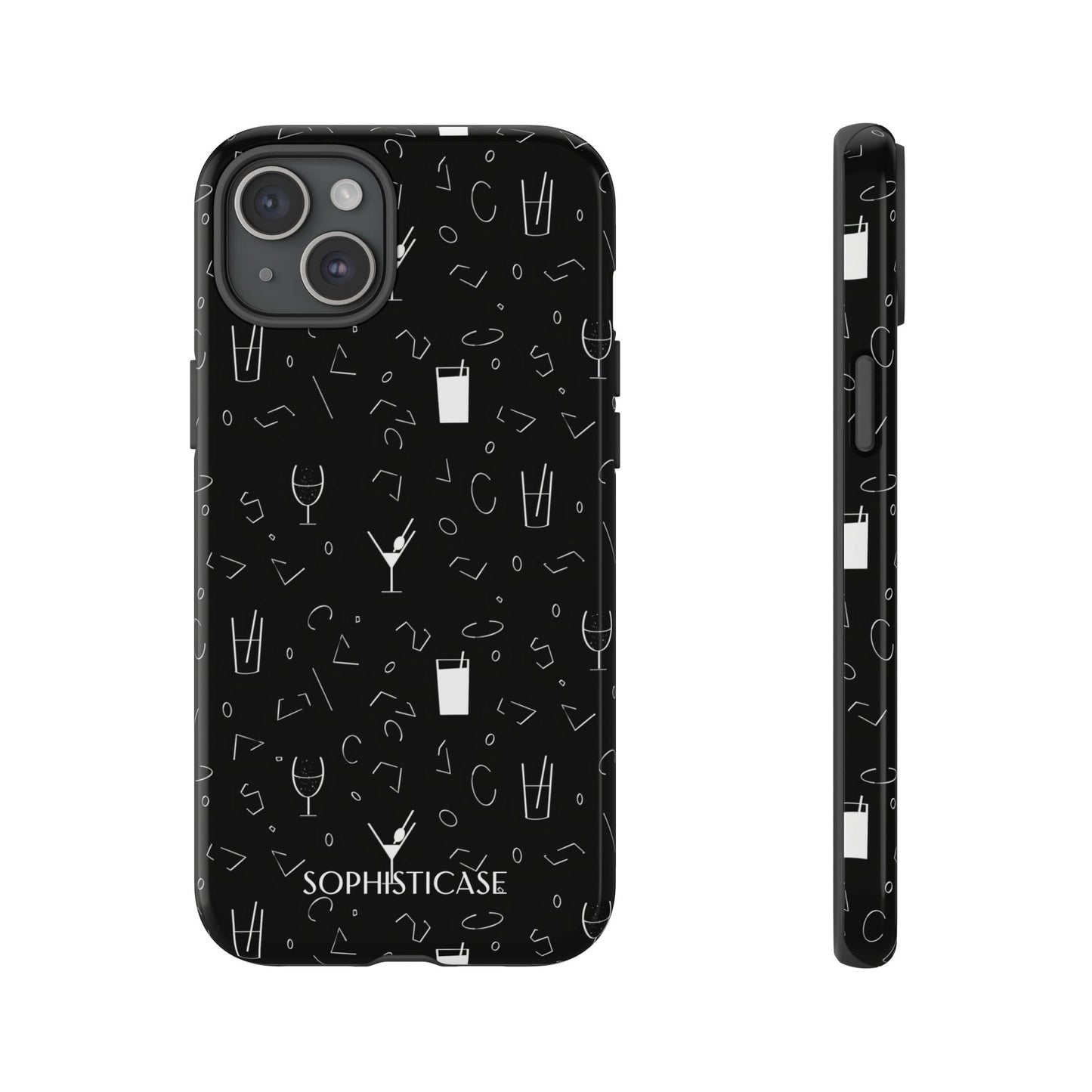 Cocktail Hour in Black - iPhone Case