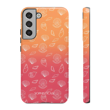 Seashell Society in Sunset Orange - iPhone Case, Samsung Galaxy Case, Google Pixel Case