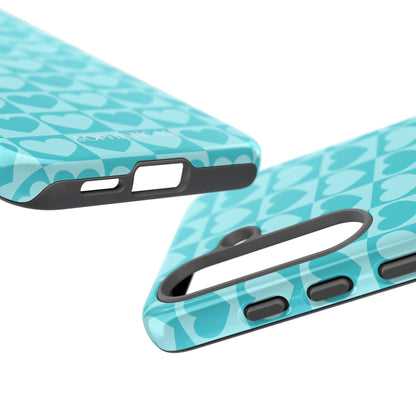 Tough Love in Aqua - Tough Phone Case