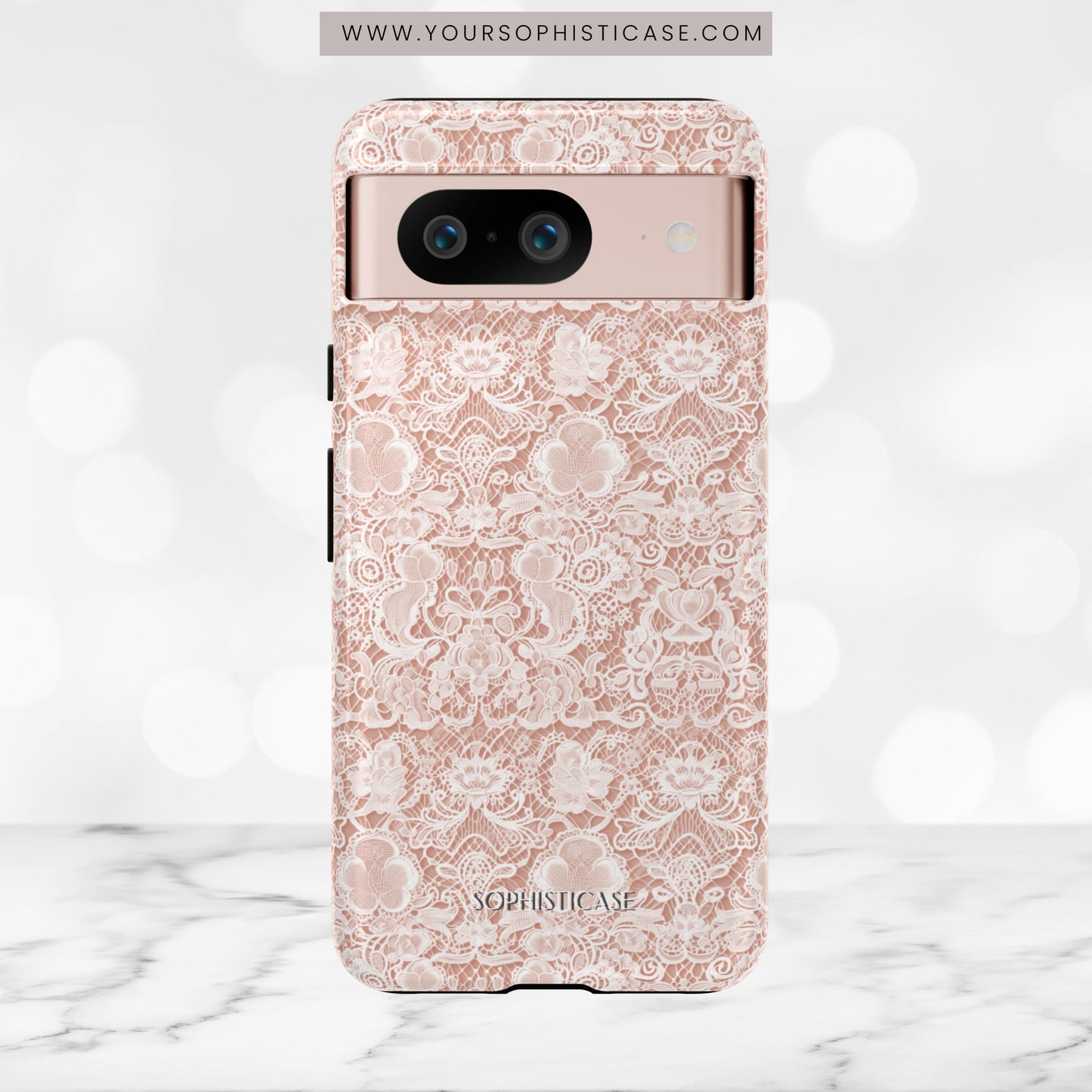 Luxe Lace in Brown - iPhone Case, Samsung Galaxy Case, Google Pixel Case