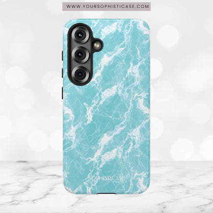 Marble Crush in Aqua - Tough Phone Case