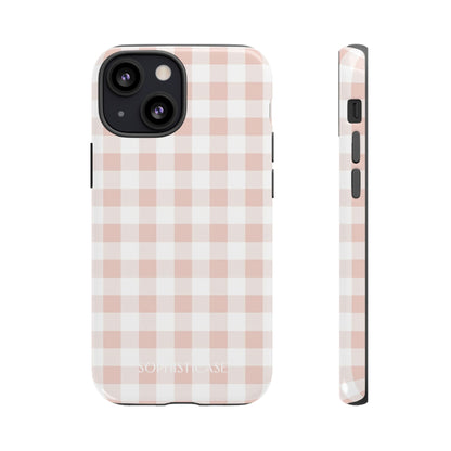 Tough Case - Gingham in Neutral Beige