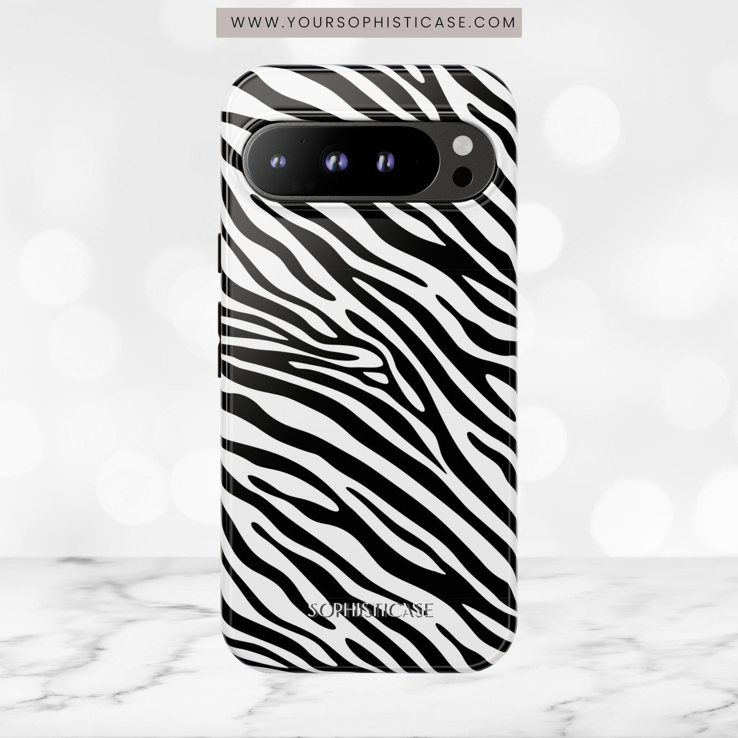 Dark Thoughts in Urban Zebra - Tough Phone Case
