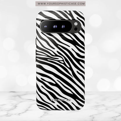 Dark Thoughts in Urban Zebra - Tough Phone Case