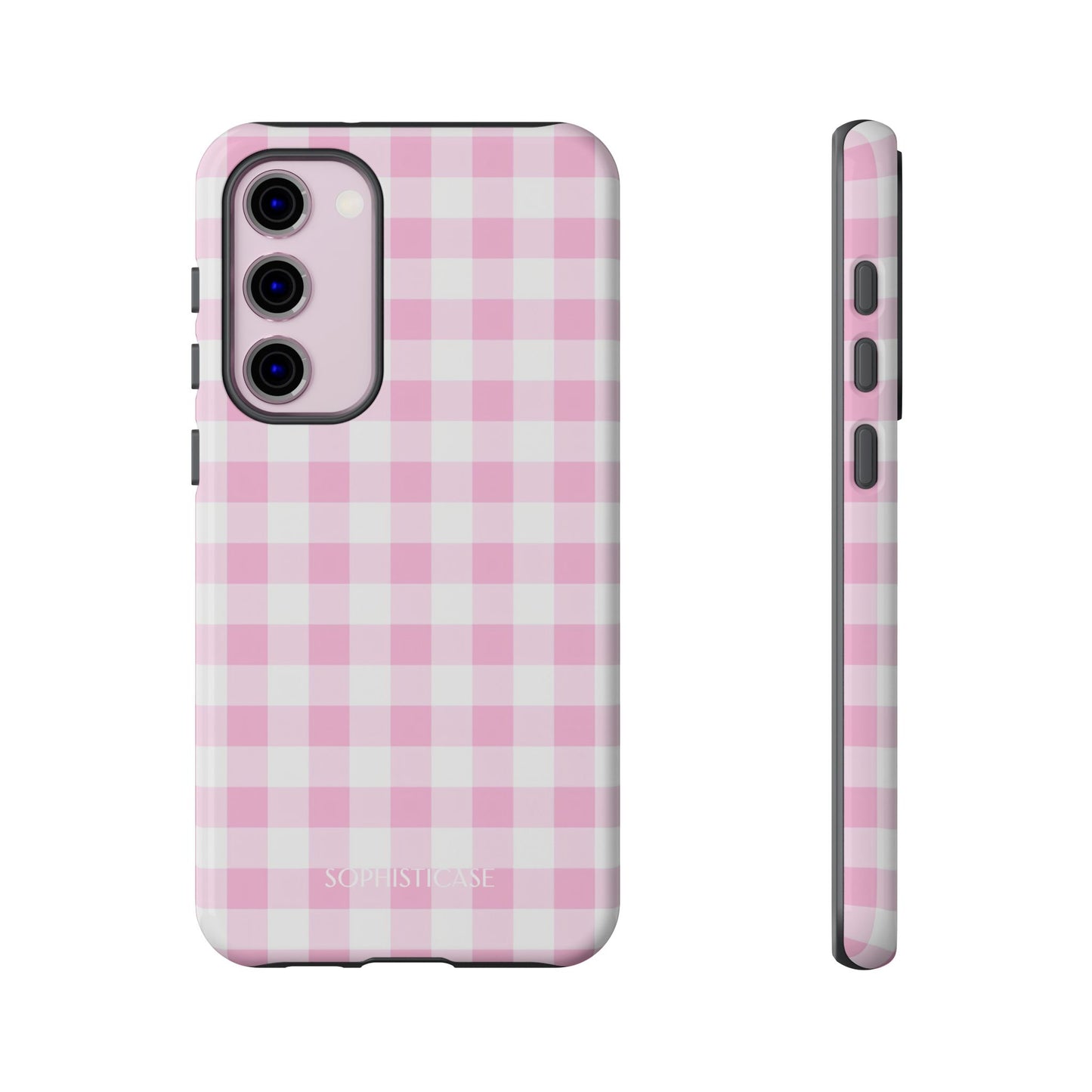 Gingham in Pink - Tough Phone Case