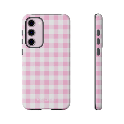 Gingham in Pink - Tough Phone Case