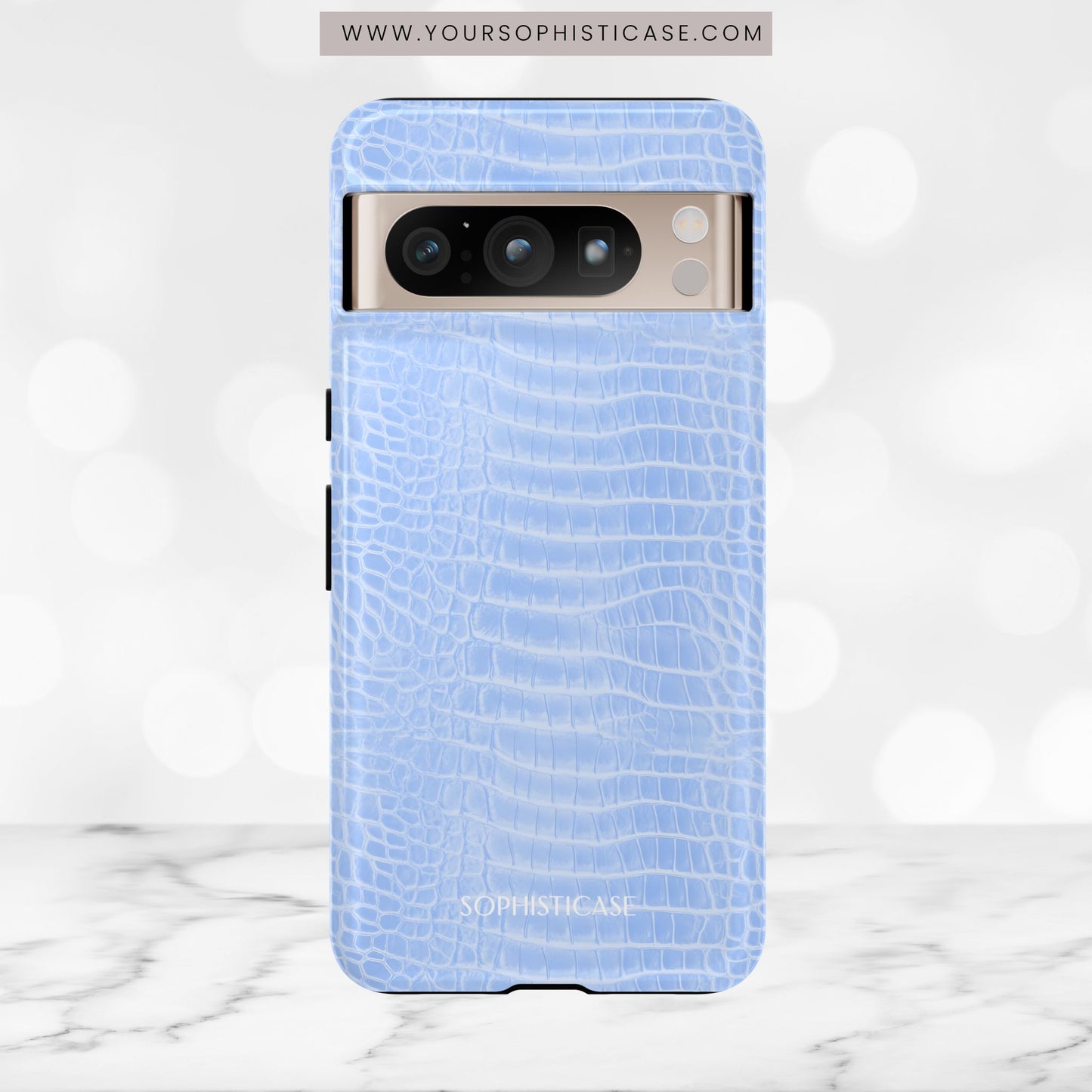 Luxe Leather in Blue - Tough Phone Case