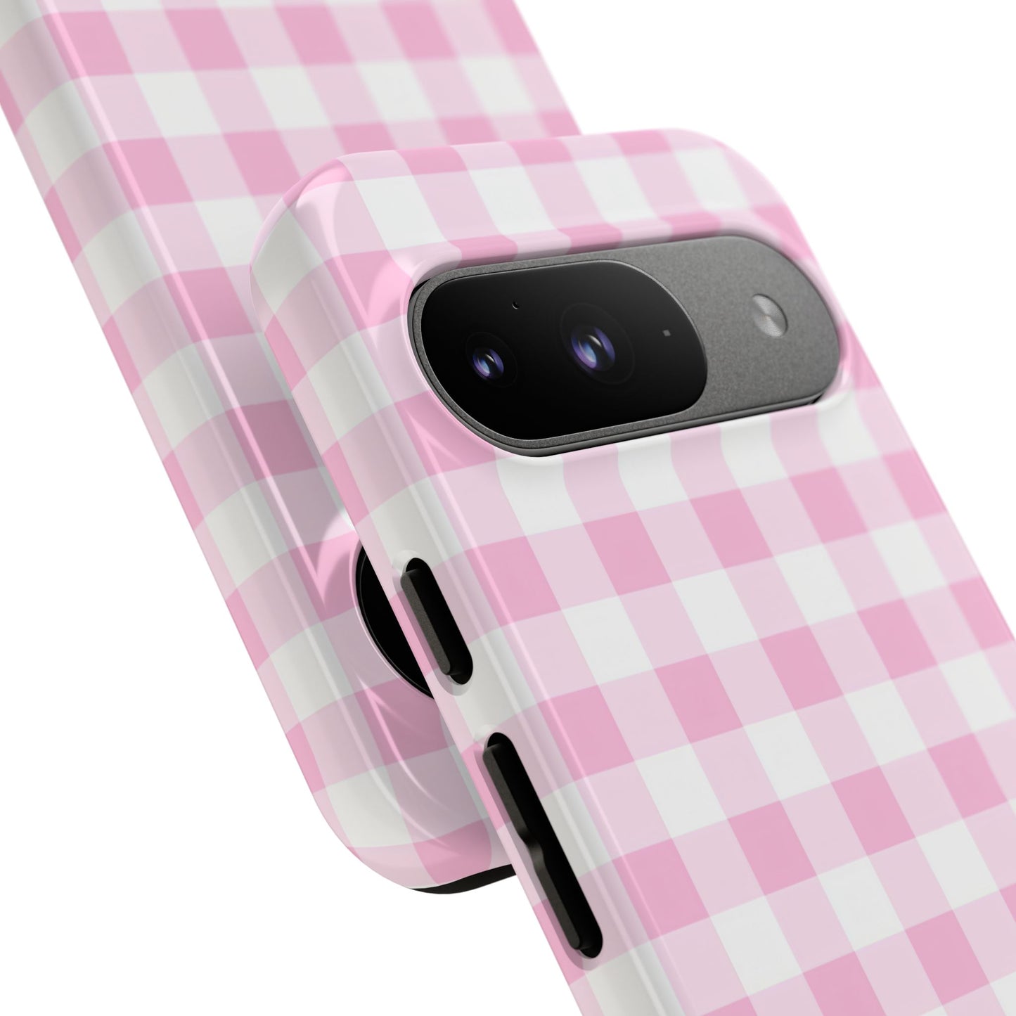 Gingham in Pink - Protective Phone Case for Google Pixel