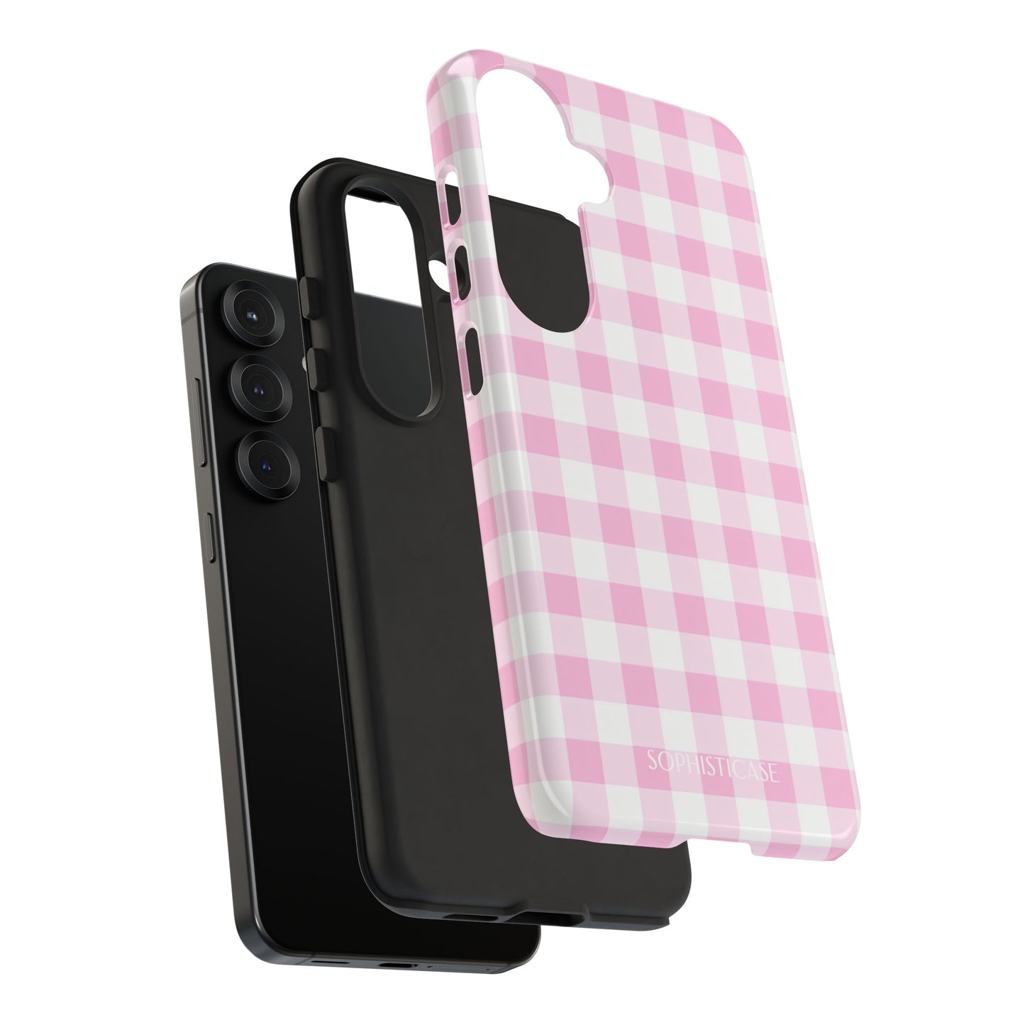 Gingham in Pink - iPhone Case, Samsung Galaxy Case, Google Pixel Case