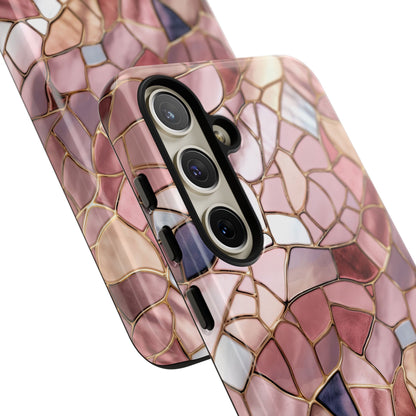 Rose' Runway in Pink Mosaic - Tough Phone Case