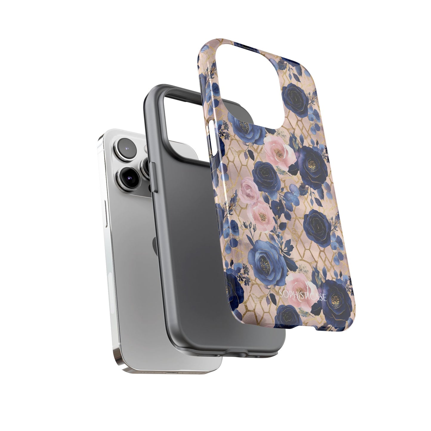Royal Floral in Navy Blush - Tough Phone Case