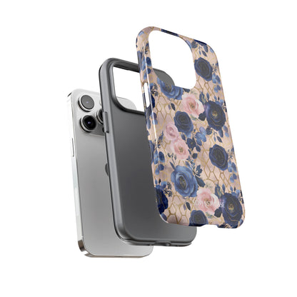 Royal Floral in Navy Blush - Tough Phone Case