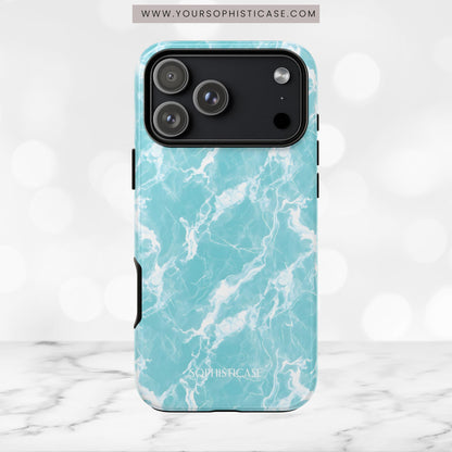 Marble Crush in Aqua - iPhone Case