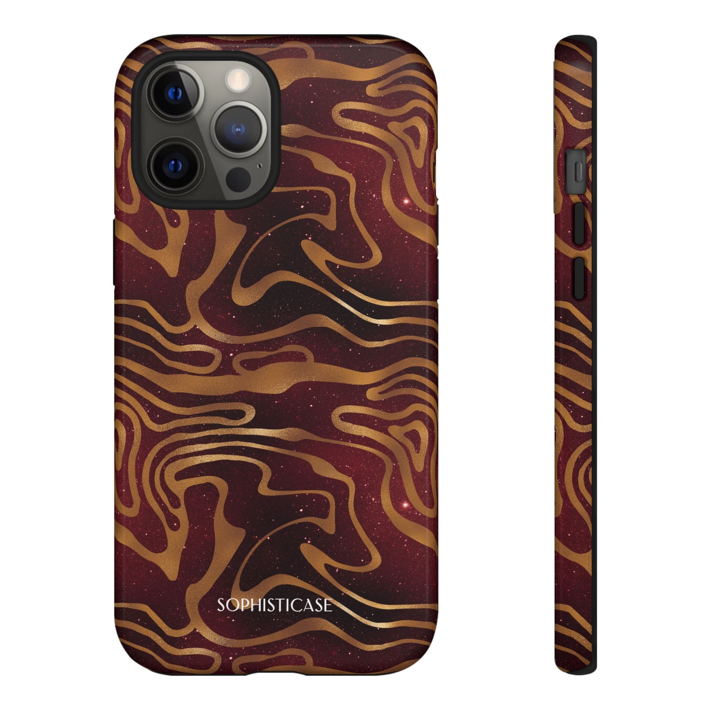 Cosmic Gold in Red - iPhone Case, Samsung Galaxy Case, Google Pixel Case