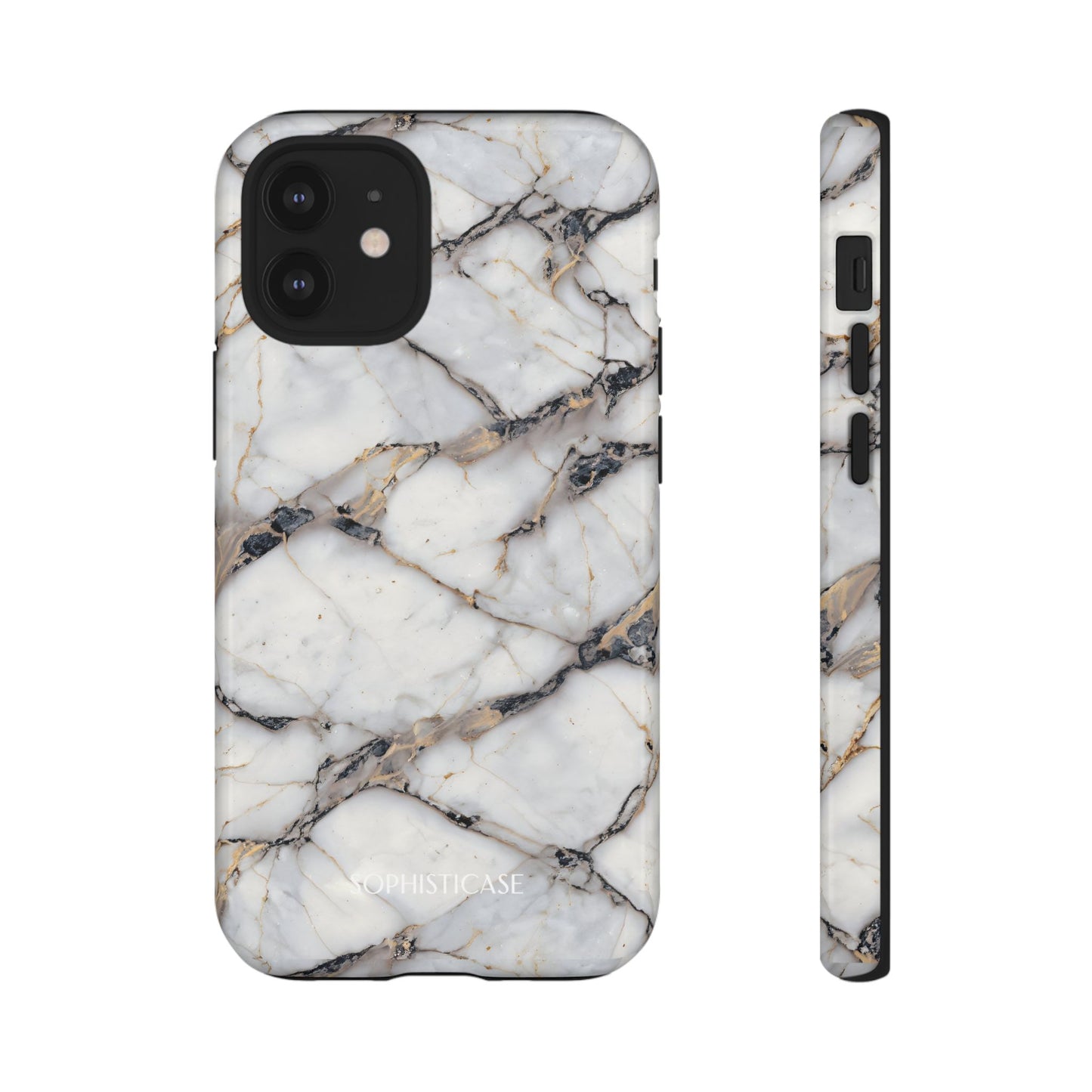 Marble Opulence in Cracked Beige - iPhone Case, Samsung Galaxy Case, Google Pixel Case
