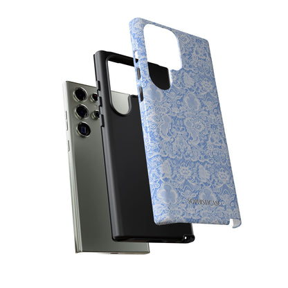Luxe Lace in Blue - Tough Phone Case
