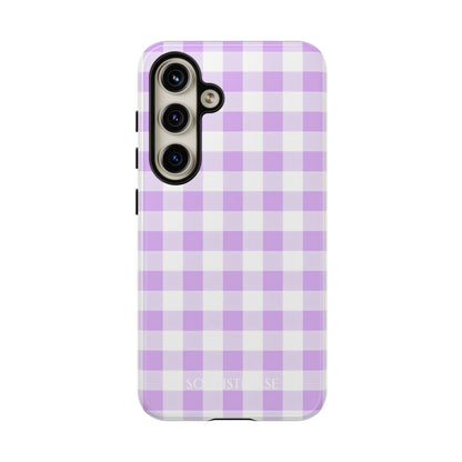 Gingham in Purple - Tough Phone Case for Samsung Galaxy