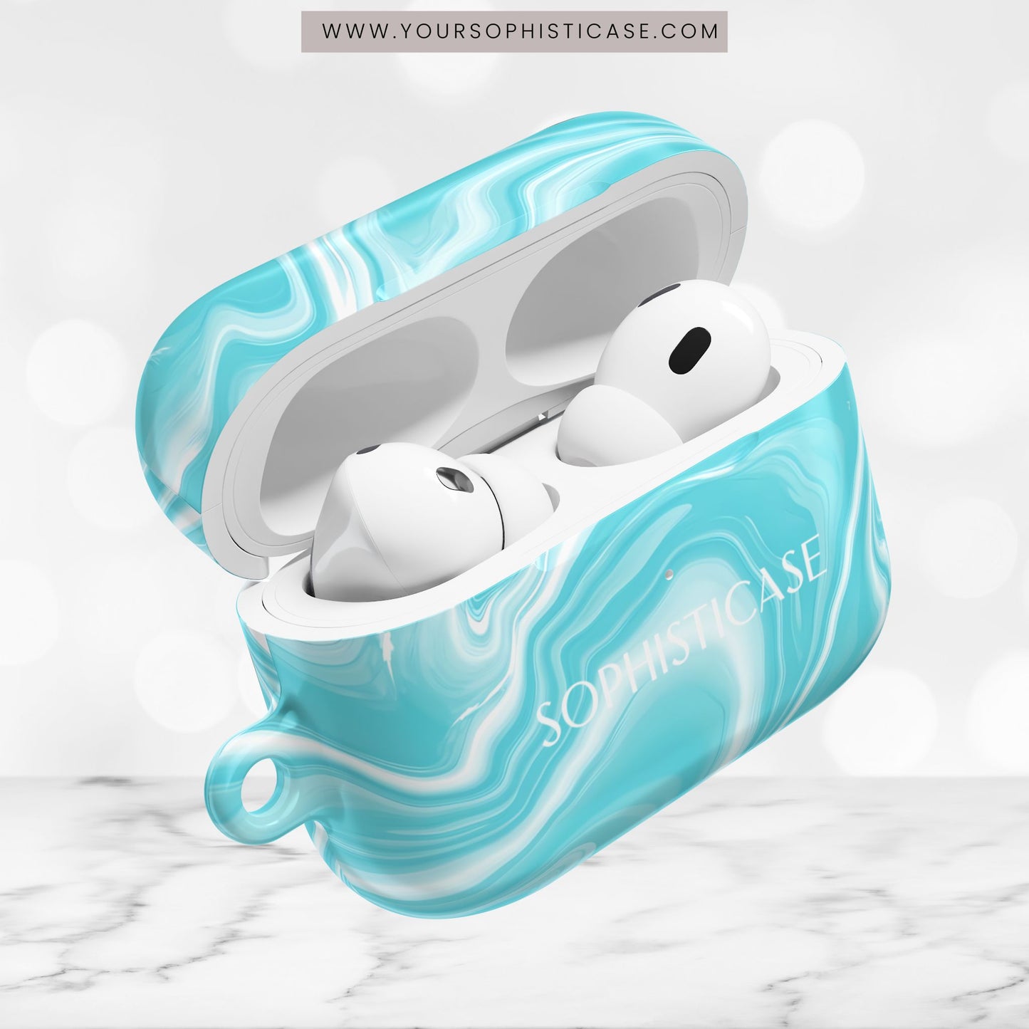 AirPod Cases - Liquid Dreams in Aqua