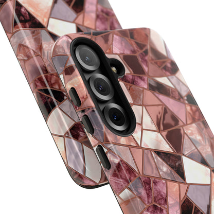 Rose' Runway in Merlot Mosaic - Tough Phone Case