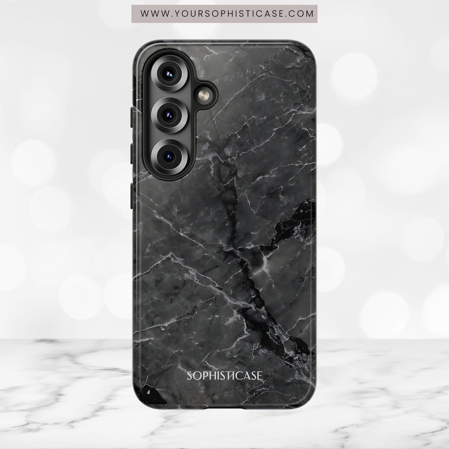 Marble Opulence in Black - iPhone Case, Samsung Galaxy Case, Google Pixel Case