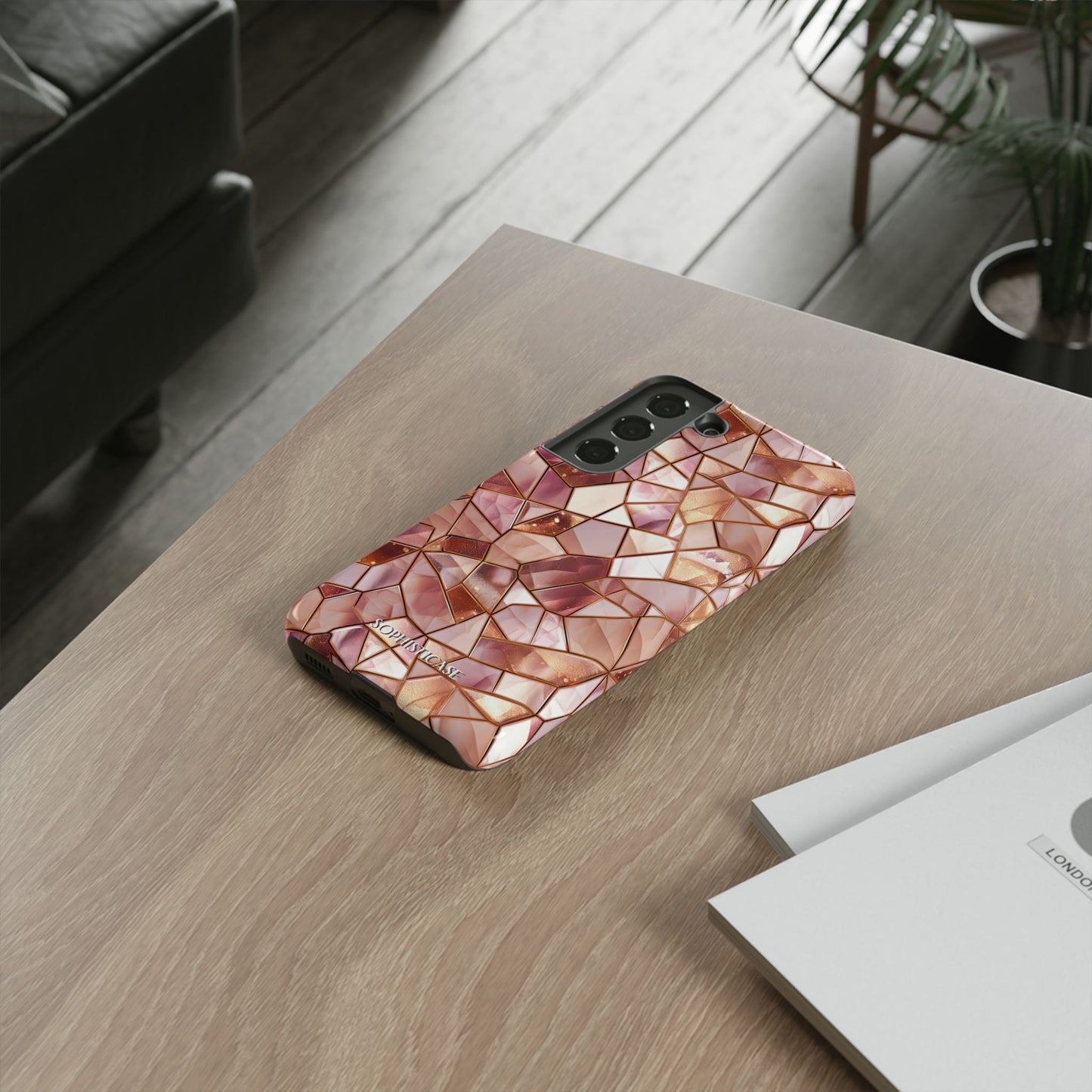 Rose' Runway in Champagne Mosaic - Tough Phone Case