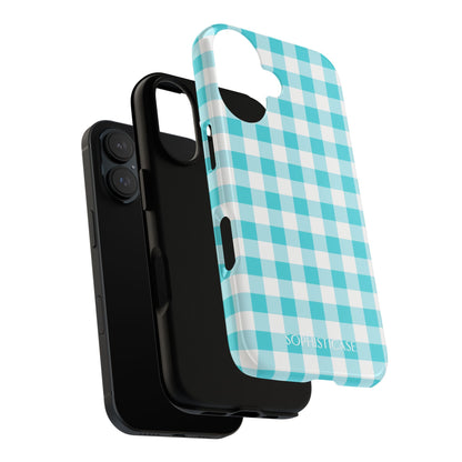 Tough Case - Gingham in Aqua