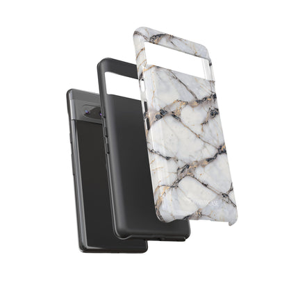 Marble Opulence in Cracked Beige - iPhone Case, Samsung Galaxy Case, Google Pixel Case