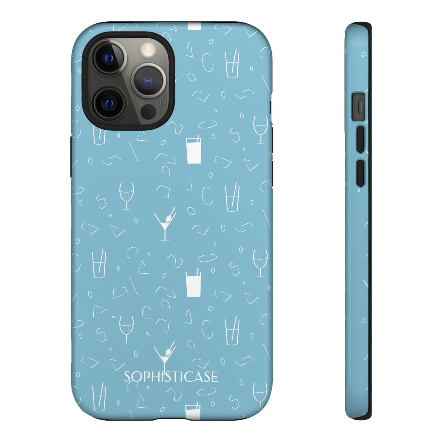 Cocktail Hour in Blue - iPhone Case